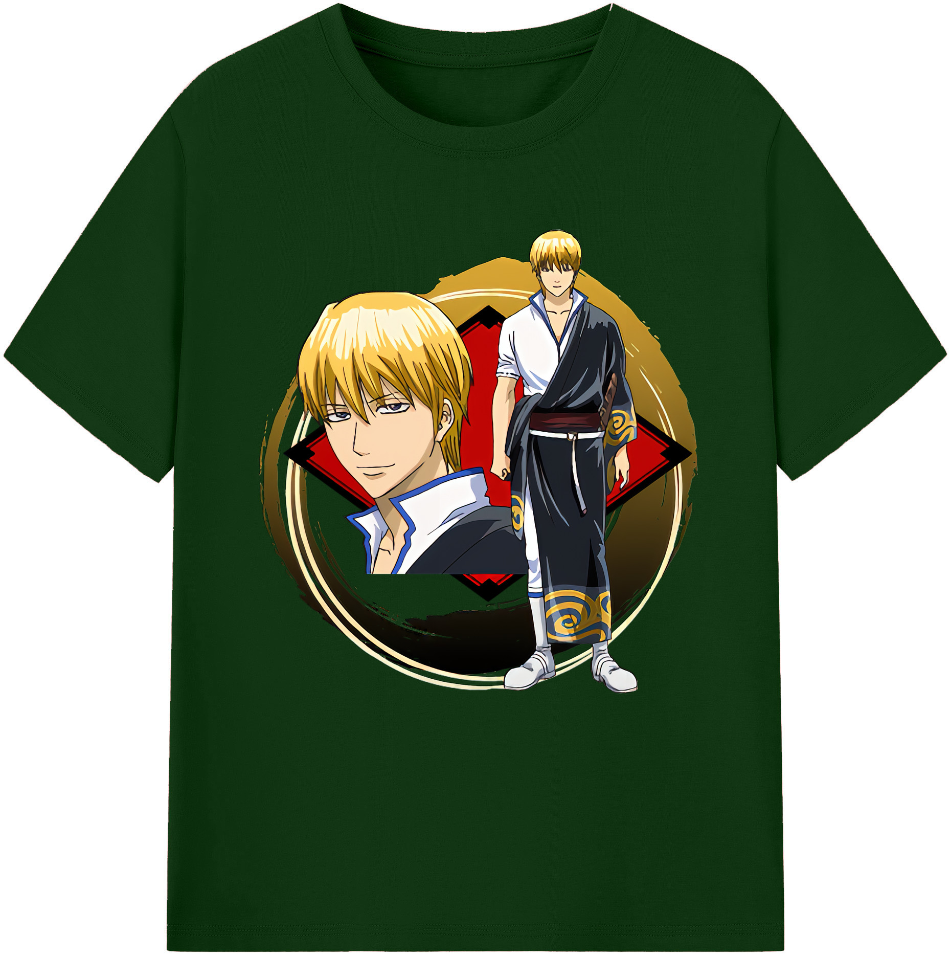 （画像用） ぎんたま 坂田銀時（さかたぎんとき） 神楽 志村新八（しむら しんぱち） GINTAMA Sakata Gintoki Kagura Shimura Shinpachi 綿100％半袖Tシャツ（フロントプリント）